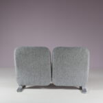 m27474 1960s 2-Seater Concorde Sofa with new upholstery on aluminum base Pierre Paulin Artifort, Netherlands