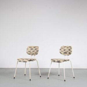 1950s Pair of Willy van der Meeren side chairs for Tubax, Belgium