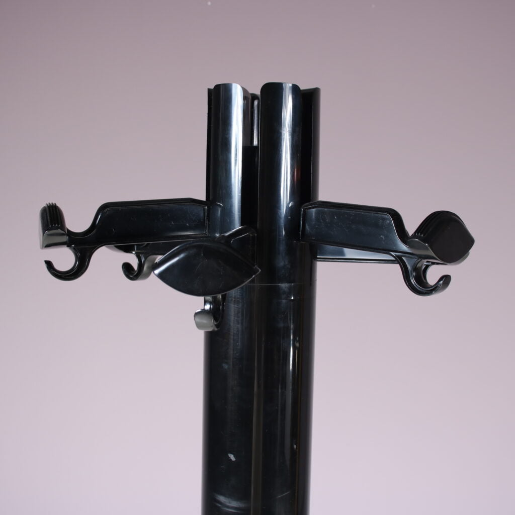 m27602 1970s Black plastic coat rack model Planta Giancarlo Piretti Castelli, Italy