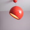 L4831 1960s "Pallade" hanging lamp in bright red plastic Studio Tetrarch Artemide, Italy  Adelaide Bonati, Silvio Bonatti, Enrico De Munari, and Carla Federspiel