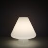 L5350 1970s Large white glass table lamp / Venini Murano, Italy