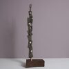 m27446 1970s Bronze sculpture on wooden base Otto Hamer Netherlands