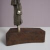 m27446 1970s Bronze sculpture on wooden base Otto Hamer Netherlands