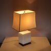 L5343 1970s White ceramics cactus lamp attributed to John Diksinson Italy