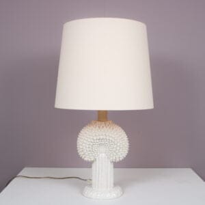 L5343 1970s White ceramics cactus lamp attributed to John Dickinson Italy