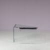 m27819 1970s Glass side or corner table in glass with chrome Gallotti & Radice Italy