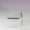 m27819 1970s Glass side or corner table in glass with chrome Gallotti & Radice Italy