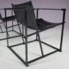 m27822 1980s Pair of "Kubus" FM62 chairs in black metal with black neck leather / Radboud van Beekum / Pastoe, Netherlands