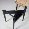 m27823 1950s Valet stand with foldable seat in black wood with rush / Ico Parisi / Fratelli Reguitti, Italy