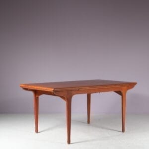 INC193 1960s Teak extendible dining table by TV Meubles Paris, France