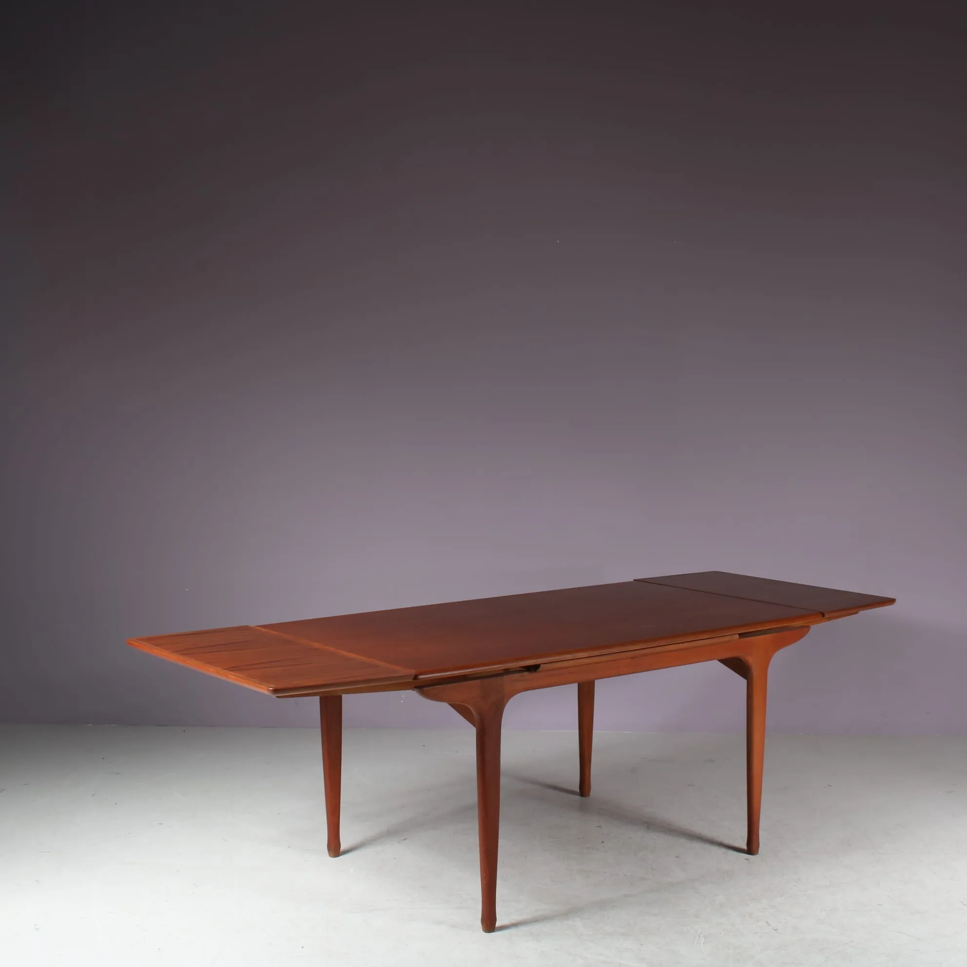 INC193 1960s Teak extendible dining table by TV Meubles Paris, France
