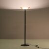 L5391 1980s "Tebe" Floor lamp in black metal with cream coloured glass shade / Ernesto Gismondi / Artemide, Italy