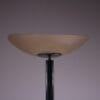 L5391 1980s "Tebe" Floor lamp in black metal with cream coloured glass shade / Ernesto Gismondi / Artemide, Italy