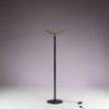 L5391 1980s "Tebe" Floor lamp in black metal with cream coloured glass shade / Ernesto Gismondi / Artemide, Italy