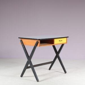 m27866 1950s Coloured desk by Coen de Vries for Devo, Netherlands