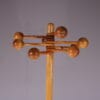 m27888 1970s Free standing pine wooden "ball" coat rack / Denmark