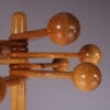 m27888 1970s Free standing pine wooden "ball" coat rack / Denmark