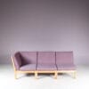 m27889 1980s Corner sofa GE280 in oak wood with fabric cushions / Hans J. Wegner / Getama, Denmark