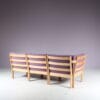 m27889 1980s Corner sofa GE280 in oak wood with fabric cushions / Hans J. Wegner / Getama, Denmark