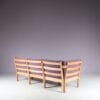 m27889 1980s Corner sofa GE280 in oak wood with fabric cushions / Hans J. Wegner / Getama, Denmark