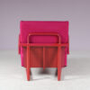 INC205 1980s Postmodern lounge chair on a fuschia metal frame with matching cushions / Italy