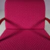 INC205 1980s Postmodern lounge chair on a fuschia metal frame with matching cushions / Italy