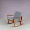 1960s Oak racking chair by M. Nissen for Pastoe, Netherlands