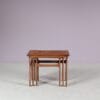 m27896 1950s Set of 3 nesting tables (interlocking) in teak Poul Hundevad Fabian, Denmark