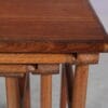 m27896 1950s Set of 3 nesting tables (interlocking) in teak Poul Hundevad Fabian, Denmark