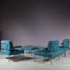 m27736 1960s 5 Unit Revolt sofa set on chrome metal base with new upholstery Poul Cadovius France & Son, Denmark