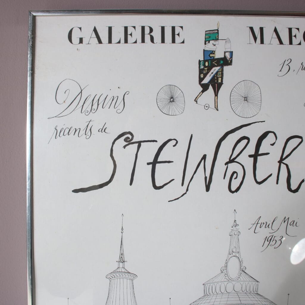 1953 Poster from Steinberg Exhibition at Galerie Maeght, France