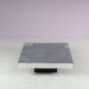 m27897 1970s Square coffee table with brushed aluminium top / Italy