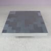 m27897 1970s Square coffee table with brushed aluminium top / Italy