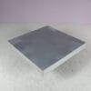 m27897 1970s Square coffee table with brushed aluminium top / Italy