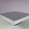 m27897 1970s Square coffee table with brushed aluminium top / Italy