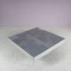 m27897 1970s Square coffee table with brushed aluminium top / Italy