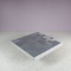 m27897 1970s Square coffee table with brushed aluminium top / Italy