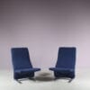 m27915-6 1970s Easy chair Concorde on aluminium base with blue upholstery Pierre Paulin Artifort, Netherlands