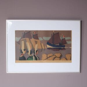 1950s Framed lithograph by Lars Norrman, Sweden