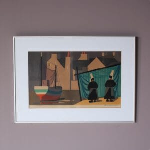 m21146 1950s Framed lithograph by Lars Norrman, Sweden