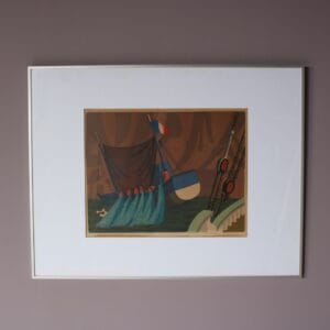 1950s Framed lithograph by Lars Norrman, Sweden
