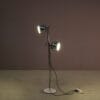 L5444 1970s Floor lamp with two chrome ball shades Netherlands