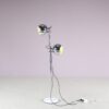 L5444 1970s Floor lamp with two chrome ball shades Netherlands