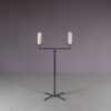 m27984 1950s XL cast iron Brutalist candle holders / Netherlands 