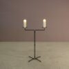 m27984 1950s XL cast iron Brutalist candle holders / Netherlands 