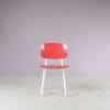 m28036 1950s Revolt chair on white metal base with red ciranol seat and back / Friso Kramer / Ahrend de Cirkel, Netherlands
