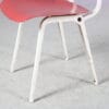 m28036 1950s Revolt chair on white metal base with red ciranol seat and back / Friso Kramer / Ahrend de Cirkel, Netherlands