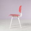 m28036 1950s Revolt chair on white metal base with red ciranol seat and back / Friso Kramer / Ahrend de Cirkel, Netherlands