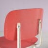 m28036 1950s Revolt chair on white metal base with red ciranol seat and back / Friso Kramer / Ahrend de Cirkel, Netherlands