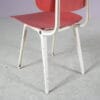 m28036 1950s Revolt chair on white metal base with red ciranol seat and back / Friso Kramer / Ahrend de Cirkel, Netherlands